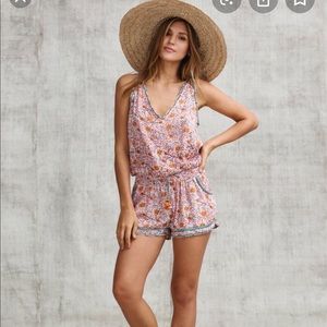 Poupette St. Barth Ola Romper - Green Eden